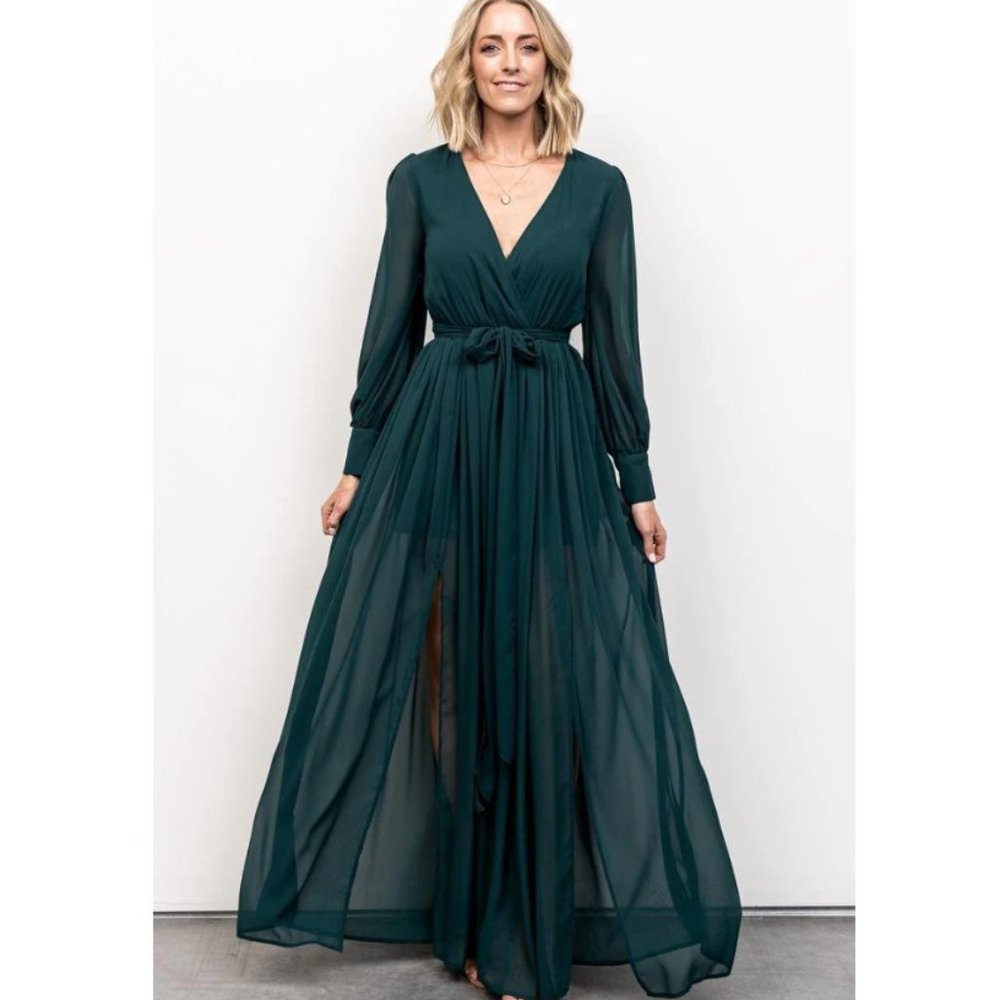 Baltic Born Regal Green Maxi Dress NWOT - Picture 2 of 11